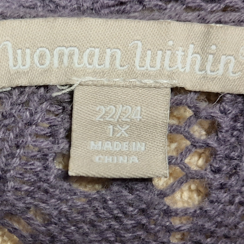 Woman Within Open Front Sweater - Picture 2 of 2